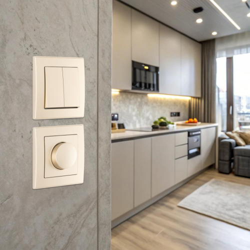 Выключатель двухклавишный Arte Milano SET06-1-30-2 shampan дополнительное фото фото 4