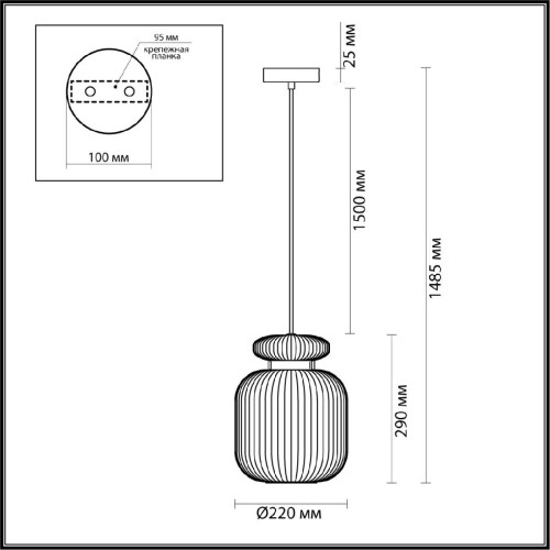 Подвесной светильник Odeon Light Jugi 5042/1B изображение в интернет-магазине Cramer Light фото 3