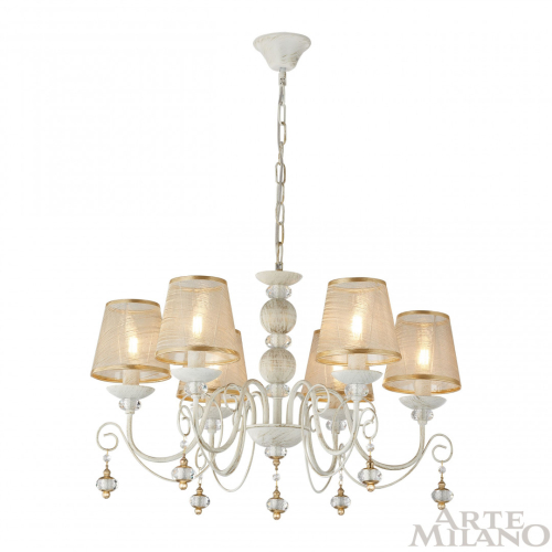 Подвесная люстра Arte Milano 347620/6 WT+G изображение в интернет-магазине Cramer Light фото 3