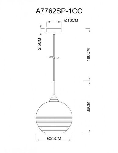 Подвесной светильник ARTE Lamp A7762SP-1CC изображение в интернет-магазине Cramer Light фото 4