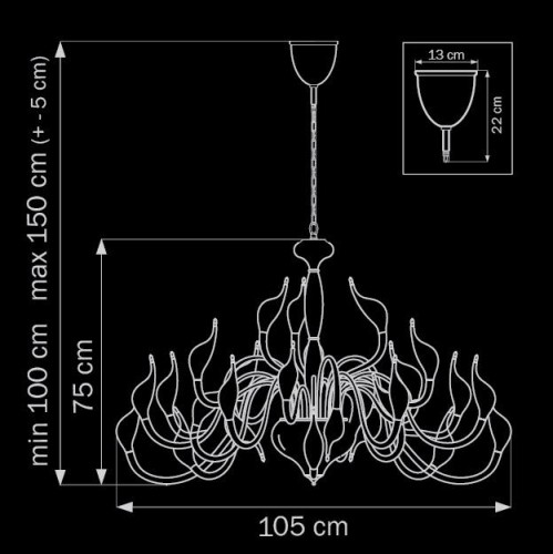 Подвесная люстра Lightstar Cigno Collo Bk 751247 изображение в интернет-магазине Cramer Light фото 2