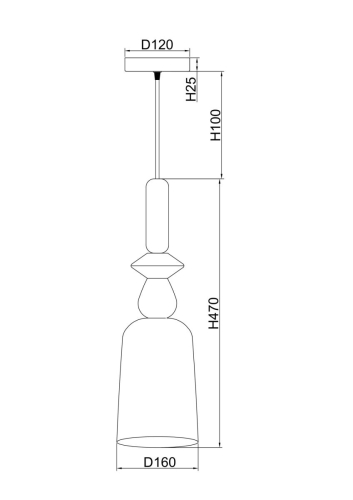 Подвесной светильник Freya Lova FR5148PL-01CG изображение в интернет-магазине Cramer Light