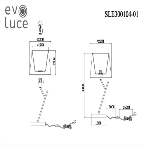 Настольная лампа Evoluce Denice SLE300104-01 изображение в интернет-магазине Cramer Light фото 2