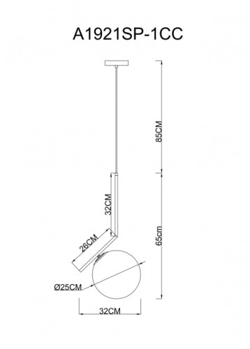 Подвесной светильник ARTE Lamp A1921SP-1CC изображение в интернет-магазине Cramer Light фото 5