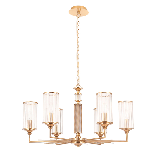 Подвесная люстра Crystal Lux GLORIA SP6 BRASS изображение в интернет-магазине Cramer Light фото 2