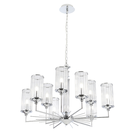Подвесная люстра Crystal Lux GLORIA SP9 CHROME изображение в интернет-магазине Cramer Light фото 5