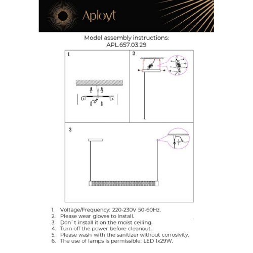 Подвесная люстра Aployt Meri APL.657.03.29 изображение в интернет-магазине Cramer Light фото 2