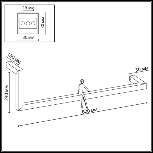 Настенный светильник Odeon Light Hightech Grafic 7153/14WL изображение в интернет-магазине Cramer Light фото 2
