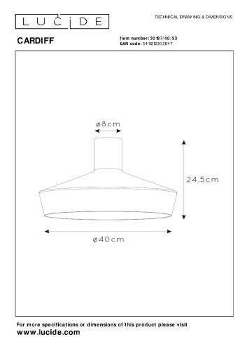 Потолочный светильник Lucide Cardiff 30187/40/33 изображение в интернет-магазине Cramer Light фото 4