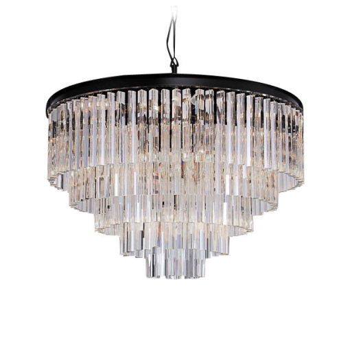 Подвесная люстра Delight Collection Odeon 10A black/clear изображение в интернет-магазине Cramer Light