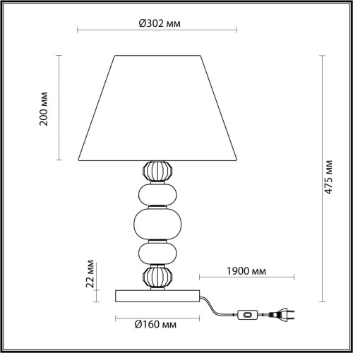 Настольная лампа Odeon Light Sochi 4896/1T изображение в интернет-магазине Cramer Light фото 2