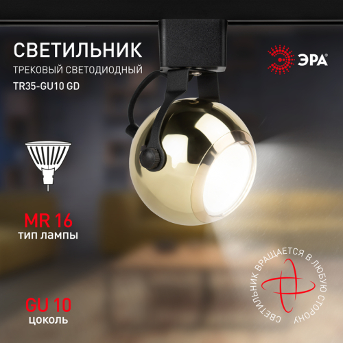 Трековый светильник Эра TR35-GU10 GD Б0053299 изображение в интернет-магазине Cramer Light фото 10