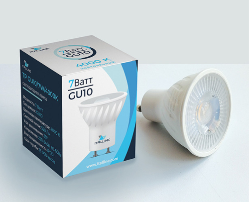 Светодиодная лампа Italline TP GU10/7W/4000K изображение в интернет-магазине Cramer Light