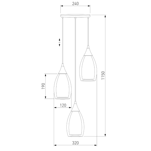 Подвесная люстра Eurosvet Cosmic 50085/3 черный жемчуг изображение в интернет-магазине Cramer Light фото 6