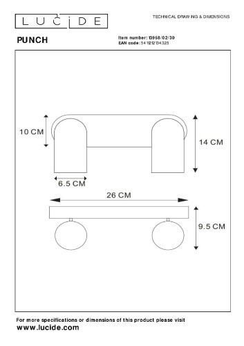 Спот Lucide Punch 13958/02/30 изображение в интернет-магазине Cramer Light фото 7
