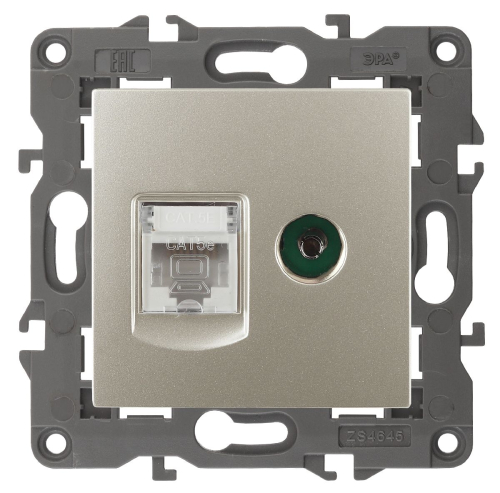 Розетка RJ45+TV Эра 14-3110-04 Б0034317 дополнительное фото