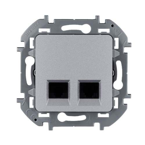 Розетка компьютерная двойная RJ45 Legrand Inspiria 673837 дополнительное фото