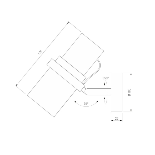 Спот Eurosvet Peak 503111 черный a071915 изображение в интернет-магазине Cramer Light фото 3
