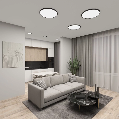 Потолочный светильник Denkirs Thin DK6520-BK изображение в интернет-магазине Cramer Light фото 3