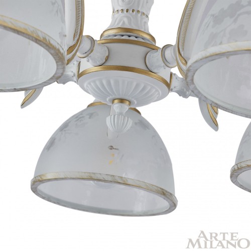 Подвесная люстра Arte Milano 349737/5 WT+G изображение в интернет-магазине Cramer Light фото 7