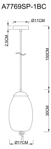 Подвесной светодиодный светильник Arte Lamp Cody A7769SP-1BC изображение в интернет-магазине Cramer Light фото 2