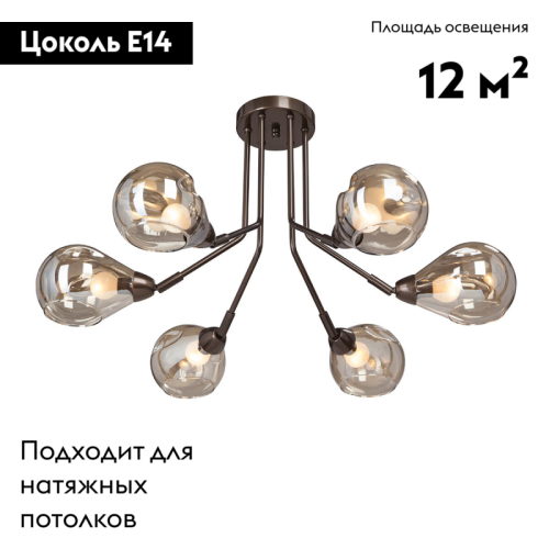 Потолочная люстра Vitaluce V4870-7/6PL изображение в интернет-магазине Cramer Light фото 2