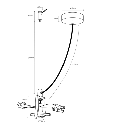 Соединитель с блоком питания Mantra Hanok 7553 изображение в интернет-магазине Cramer Light фото 2
