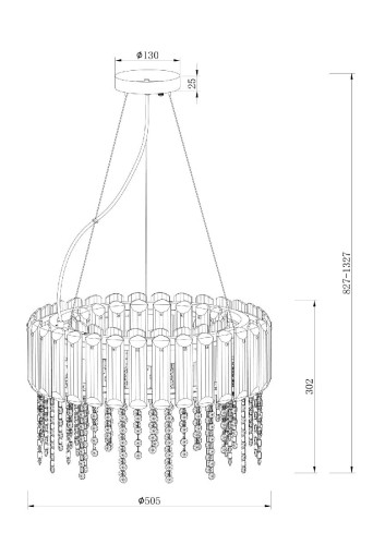 Подвесная люстра Maytoni Hail MOD097PL-06CH изображение в интернет-магазине Cramer Light фото 6