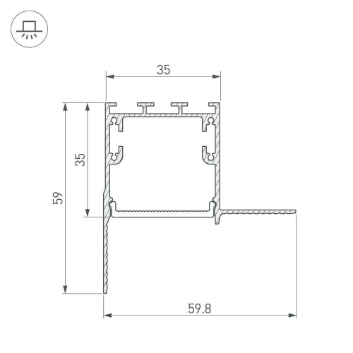 Профиль Arlight SL-LINIA 027159 изображение в интернет-магазине Cramer Light фото 3