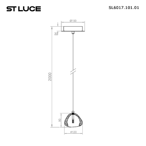 Подвесной светильник ST Luce Waterfall SL6017.101.01 изображение в интернет-магазине Cramer Light фото 4