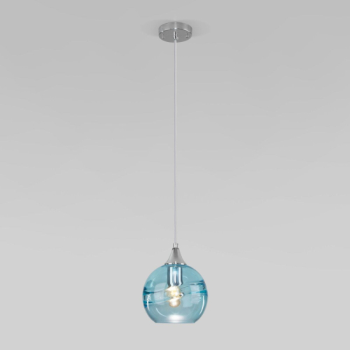 Подвесной светильник Eurosvet Lotus 50221/1 голубой изображение в интернет-магазине Cramer Light