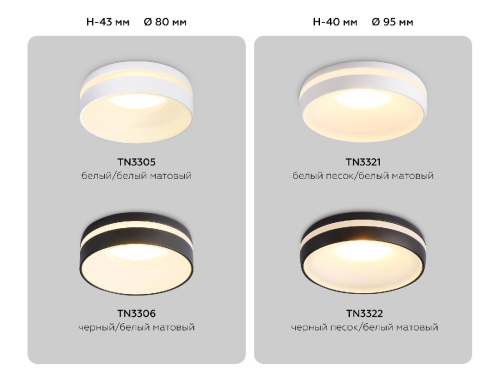 Встраиваемый светильник Ambrella Light Acrylic Frost TN3306 изображение в интернет-магазине Cramer Light фото 7