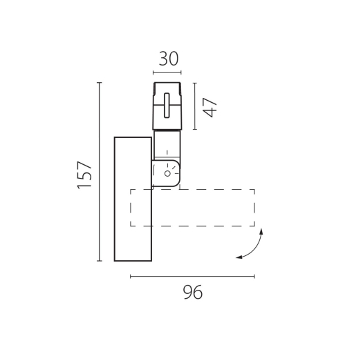 Трековый однофазный светильник Lightstar Due Hermes 210547 изображение в интернет-магазине Cramer Light фото 2
