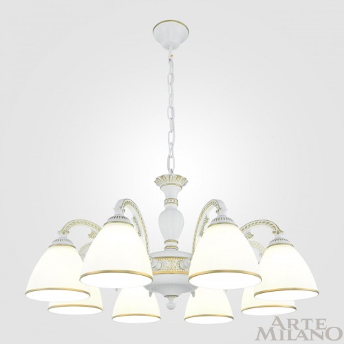 Подвесная люстра Arte Milano 340837/8 WT+G изображение в интернет-магазине Cramer Light фото 3