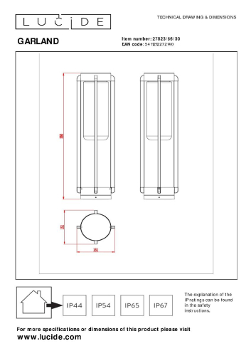 Уличный светильник Lucide Garland 27823/56/30 дополнительное фото фото 6