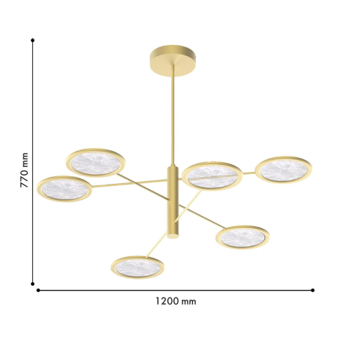 Люстра на штанге Favourite Imma 4374-6P изображение в интернет-магазине Cramer Light фото 3