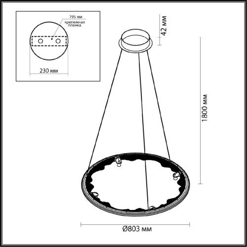 Подвесная люстра Odeon Light Hightech Cayon 7001/55L изображение в интернет-магазине Cramer Light фото 4