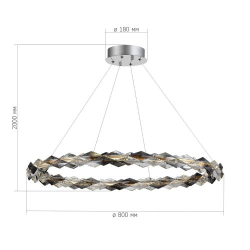 Подвесная люстра ST Luce Diamanta SL6009.113.01 изображение в интернет-магазине Cramer Light фото 4