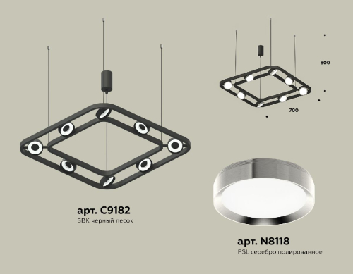 Подвесная люстра Ambrella Light Traditional (C9182, N8118) XB9182101 изображение в интернет-магазине Cramer Light фото 2