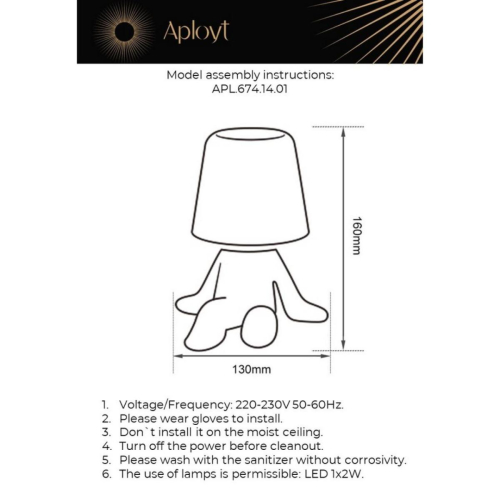Настольная лампа Aployt Nina APL.674.14.01 изображение в интернет-магазине Cramer Light фото 15