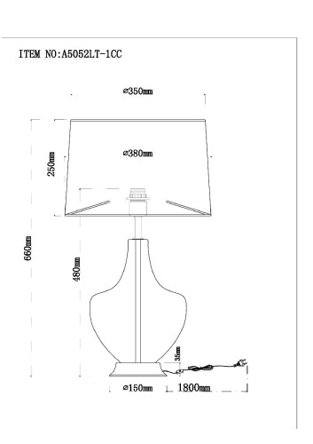 Настольная лампа Arte Lamp Sheratan A5052LT-1CC изображение в интернет-магазине Cramer Light фото 6