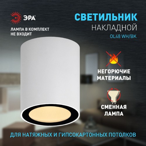 Накладной светильник Эра OL48 WH/BK Б0059799 изображение в интернет-магазине Cramer Light фото 9