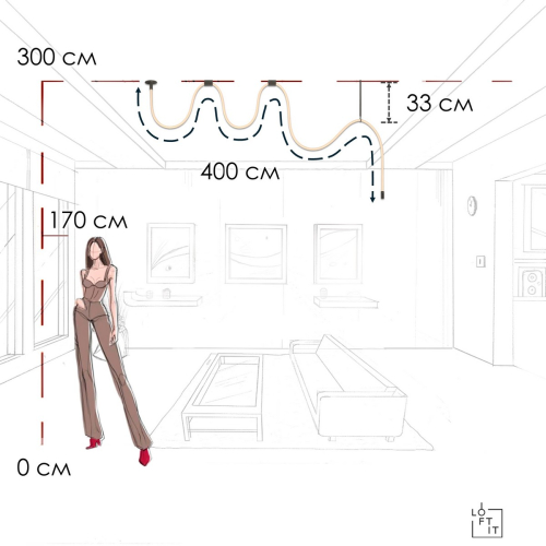 Потолочный светильник Loft IT Thread 10388B Black изображение в интернет-магазине Cramer Light фото 6