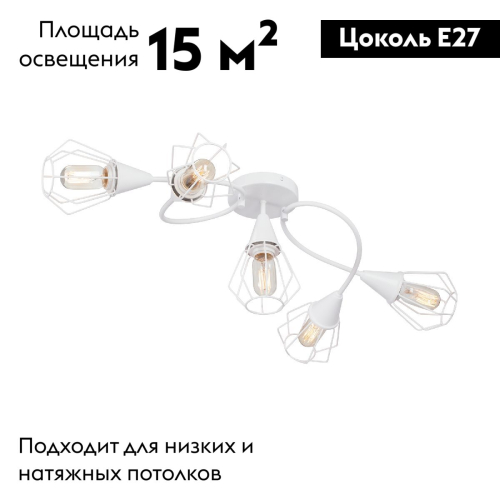 Потолочная люстра Vitaluce V3037-0/5PL изображение в интернет-магазине Cramer Light фото 2