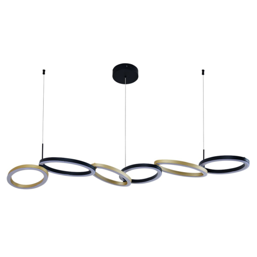 Подвесной светильник Indigo Anello 14034/C/6P Black изображение в интернет-магазине Cramer Light фото 2