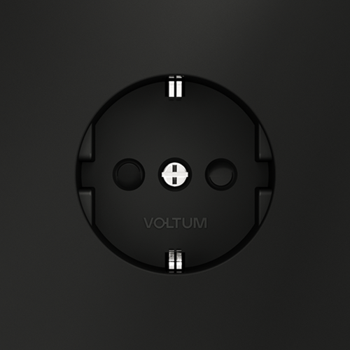 Розетка со шторками Voltum S70 VLS040208 (черный матовый) дополнительное фото фото 3