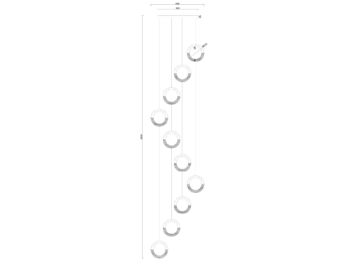 Каскадная люстра Arte Lamp Montana A7777SP-10GO изображение в интернет-магазине Cramer Light фото 2