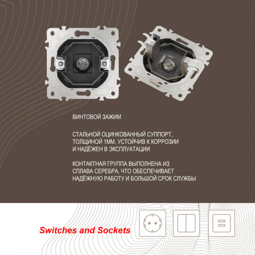 Розетка SAT TV Arte Milano 206.42-1.shampan дополнительное фото фото 2