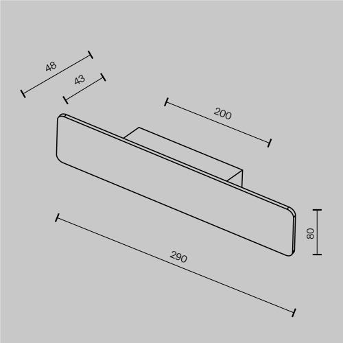 Настенный светильник Maytoni Technical Stela C80WL-10W3K-B изображение в интернет-магазине Cramer Light фото 2