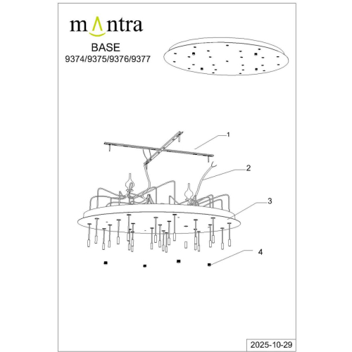 Подвесная люстра Mantra Boomerang 9377+9240 (24L) изображение в интернет-магазине Cramer Light фото 22